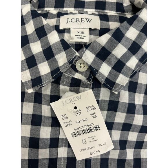 NWT J Crew Gingham lightweight cotton shirt in signature fit - Picture 5 of 6